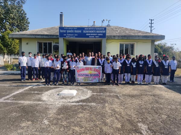 Students from Krishna Ram M.E School visited our Magnetic Observatory, Silchar